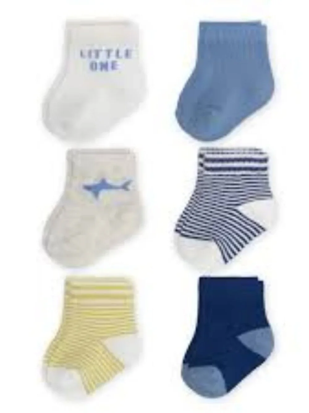 Carter's Child of Mine Baby Boy Blue Shark Crew Socks Size 0–6 months